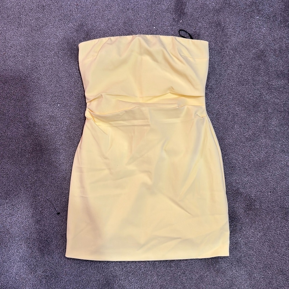 Yellow mini dress